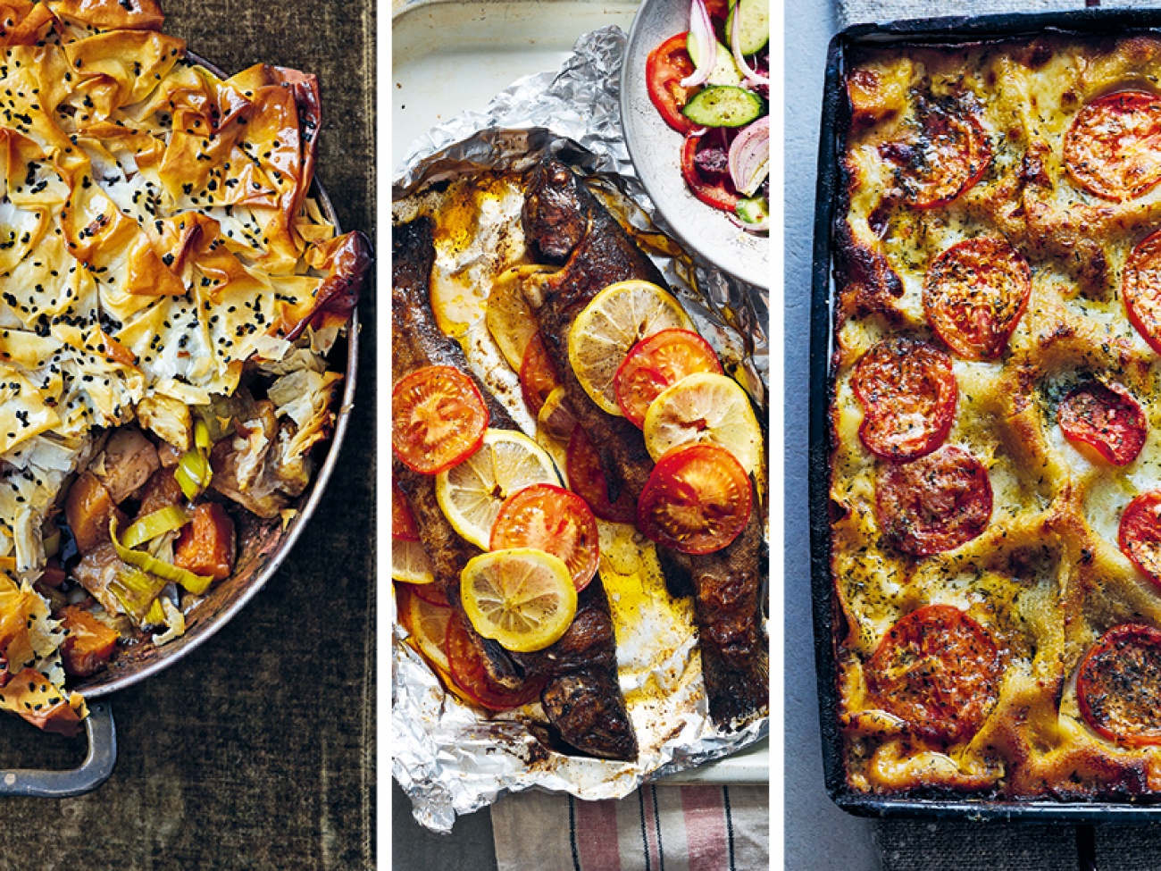 Harissa Lasagne, Spiced Baked Trout and Tandoori Spiced Pie Recipes ...