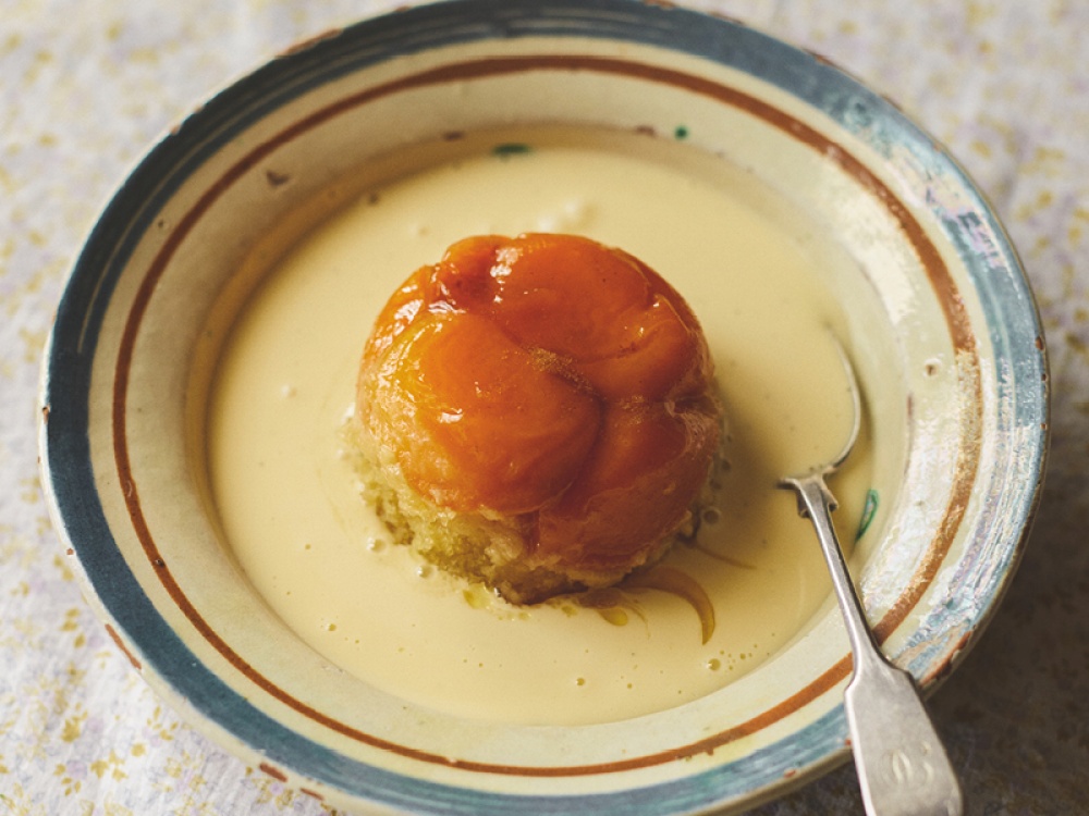 Steamed Apricot Sponge