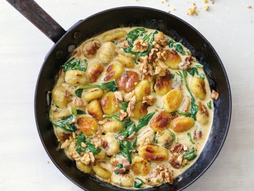 Get Jane Lovett's Bacon, Blue Cheese and Spinach Gnocchi Recipe