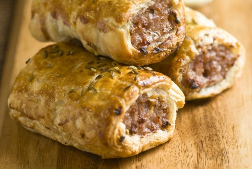 Sausage Rolls with Fennel and Apple Marmalade