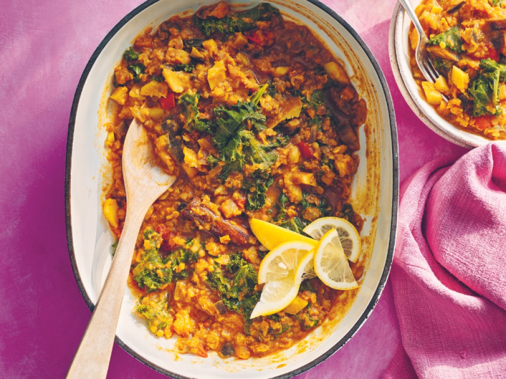 Aubergine Dhansak