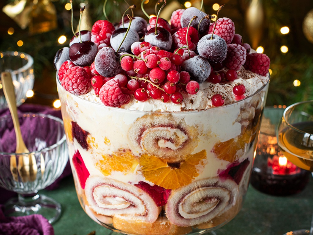 Magical Mulled Wine Jam Trifle | Living North