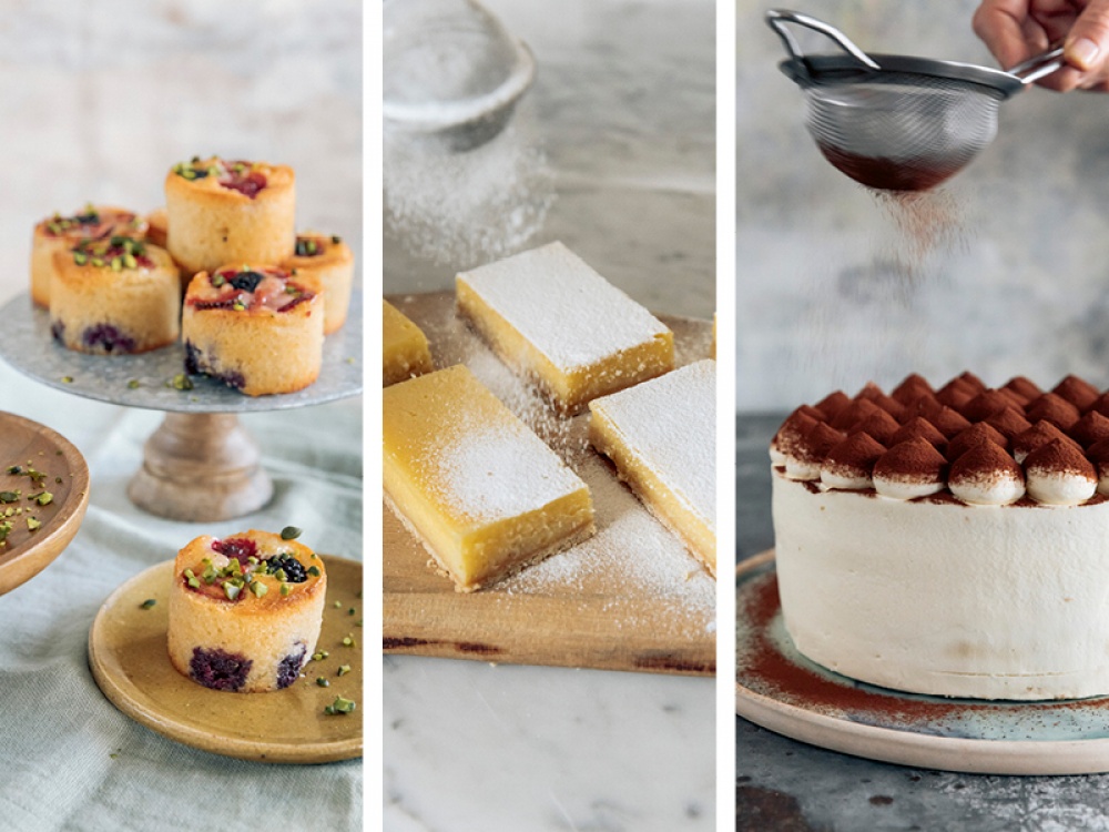 Two Magpies Bakery's Lemon Shortbread Bars, Berry Friands and Tiramisu ...