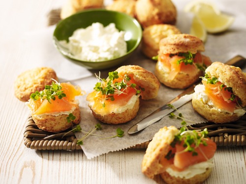 Cheddar and Smoked Salmon Scones