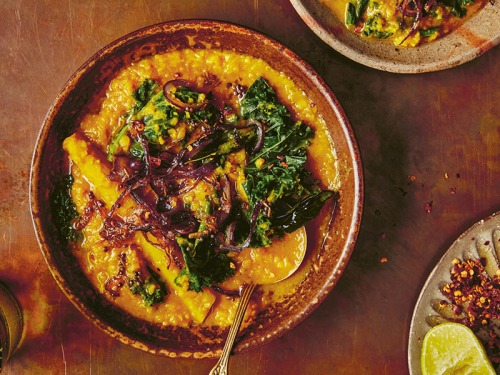Winter Warming Coconut Dal with Kale