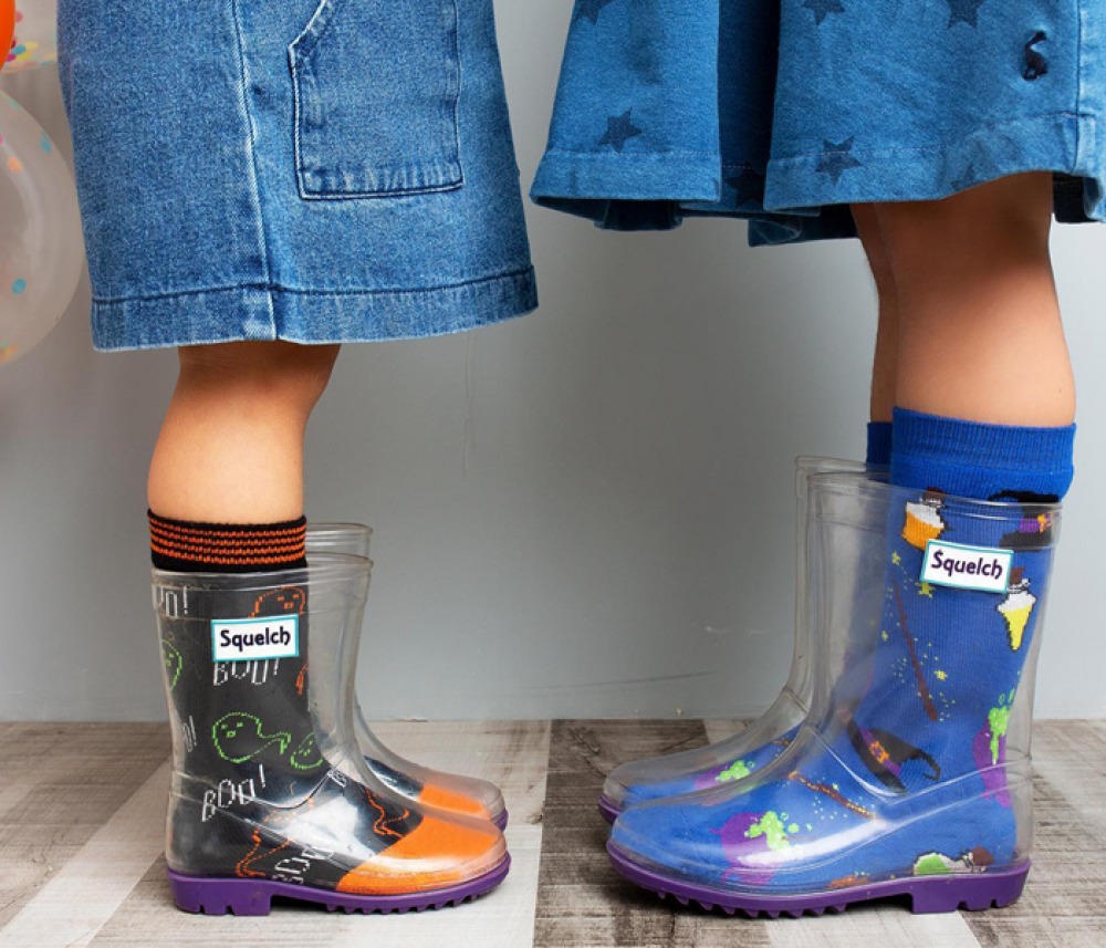 Transparent Wellies and Funky Socks for Kids from Alnwick
