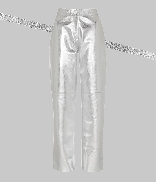 90s Straight Pants - Silver-colored - Ladies | H&M US