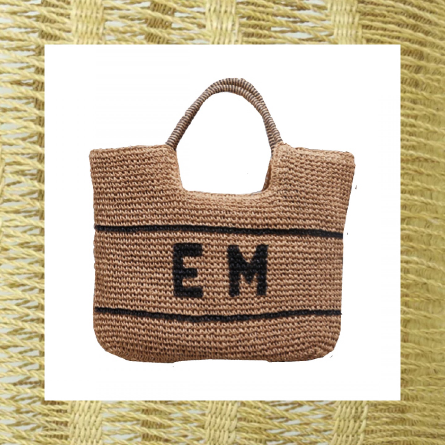 Personalised straw bag