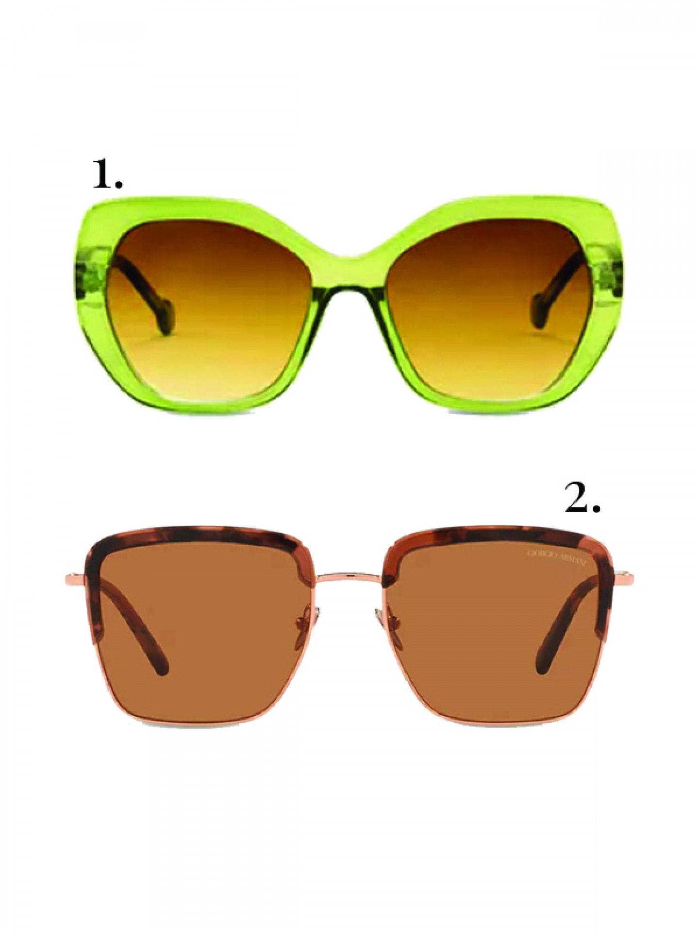 2 pair of sunglasses