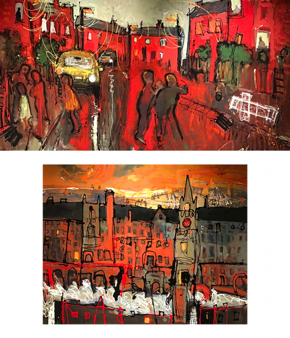 2 paintings by Martin Kinnear